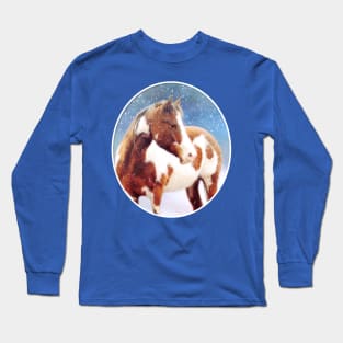 Paint Horse Snow Day Long Sleeve T-Shirt